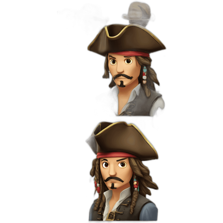 Johnny Depp pirates des Caraïbes emoji