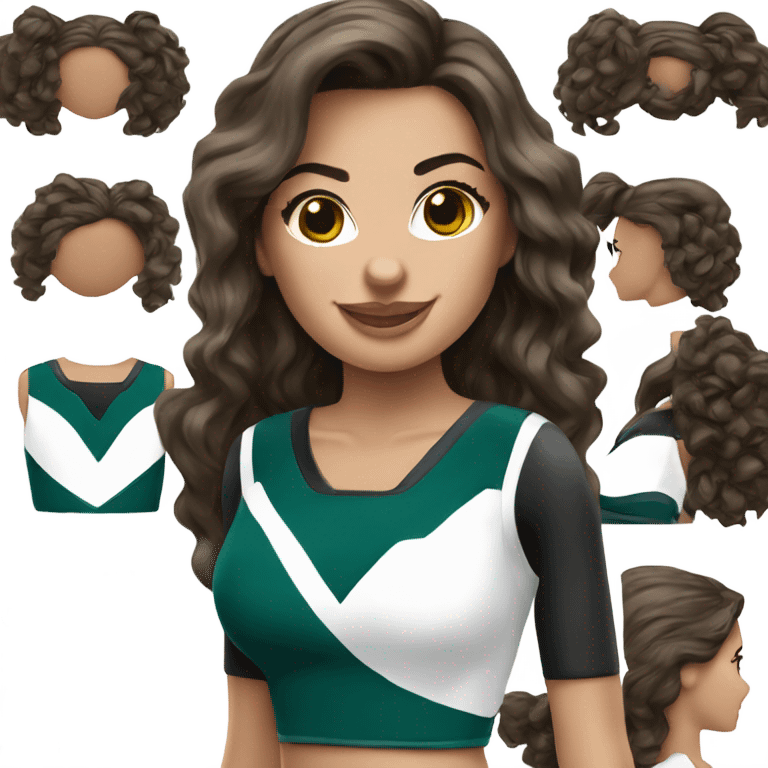 Philadelphia Eagles cheerleader brunette cheer emoji