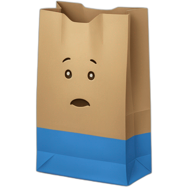 blue paper bag emoji