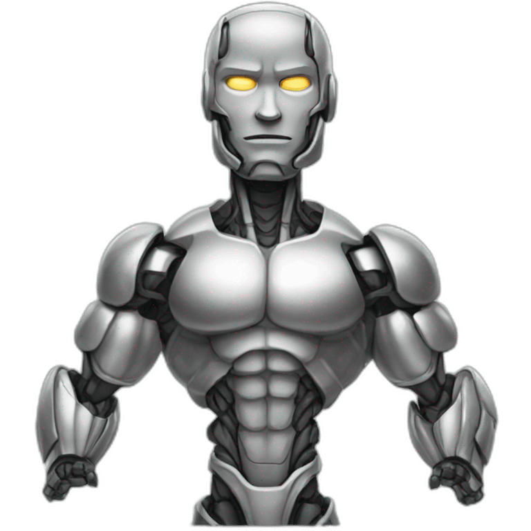 muscular man robot emoji