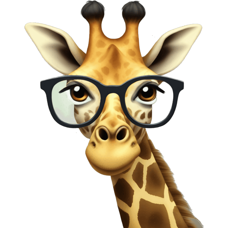 a giraffe with glasses  emoji