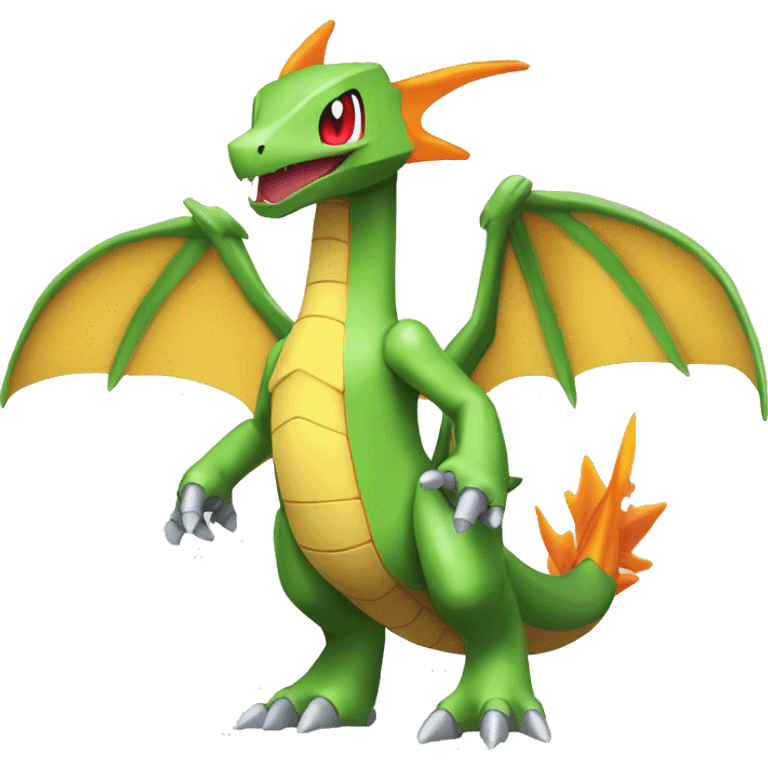 Metallic medabot-Flygon-Charizard full body emoji