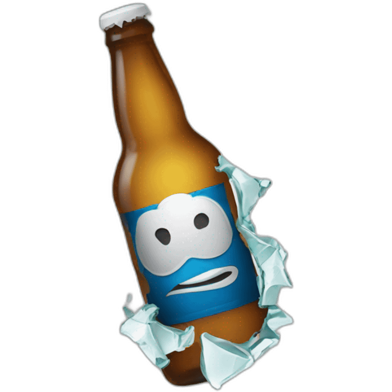 Broken beer bottle emoji