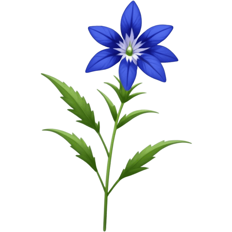 single Lobelia, straight stem emoji