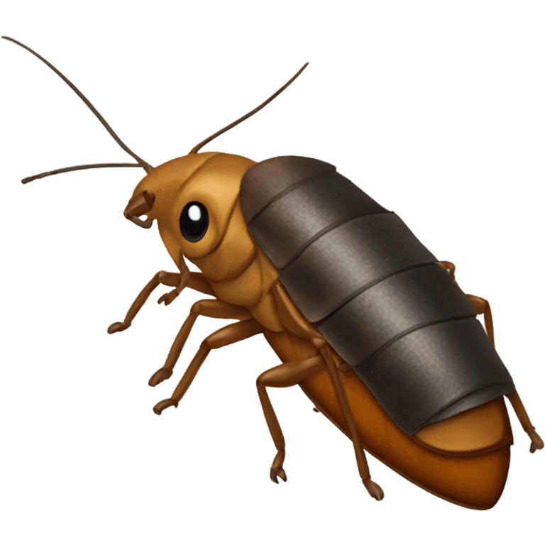 A roach with shoes emoji