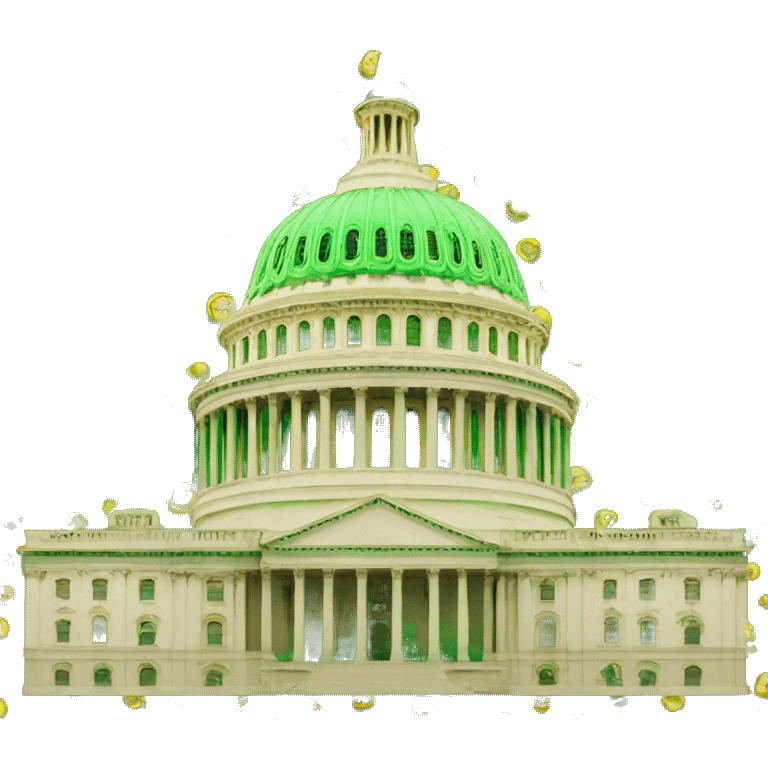 Green and gold  capitol Rmixed emoji