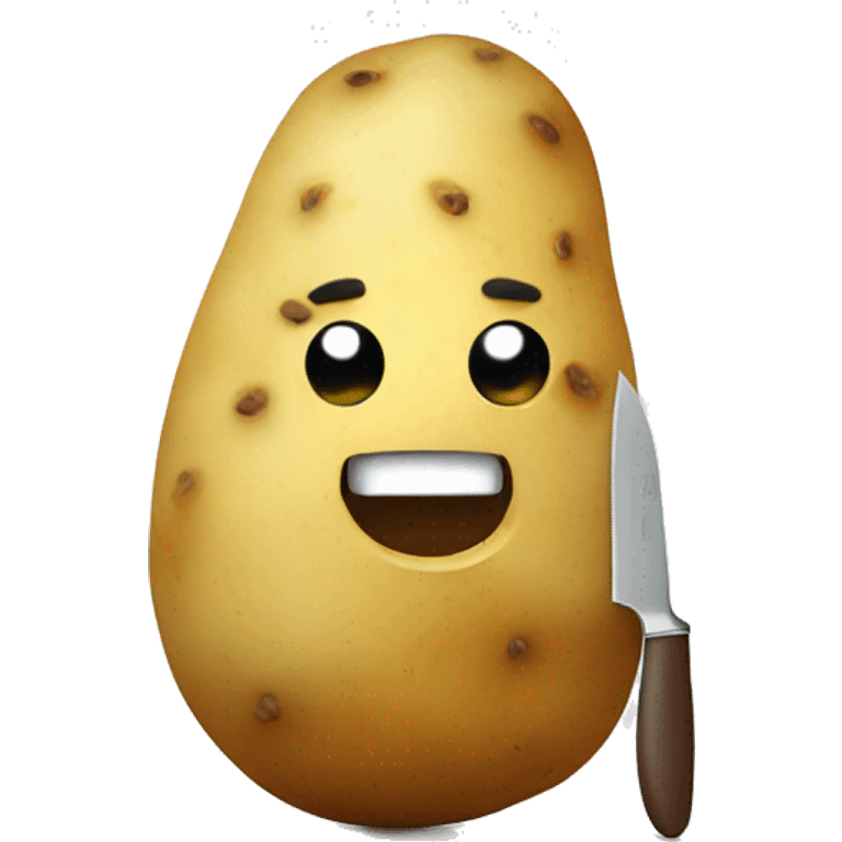 Potato with a knife emoji