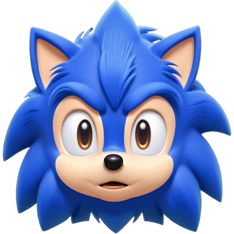 Sonic with a face of being board emoji