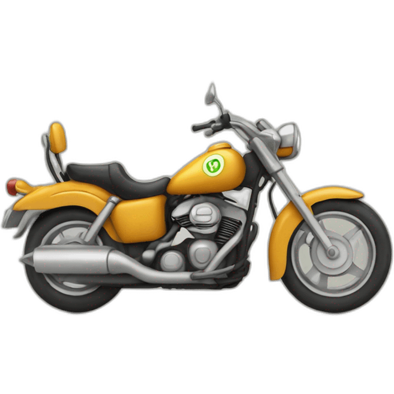 un egume sur une moto emoji