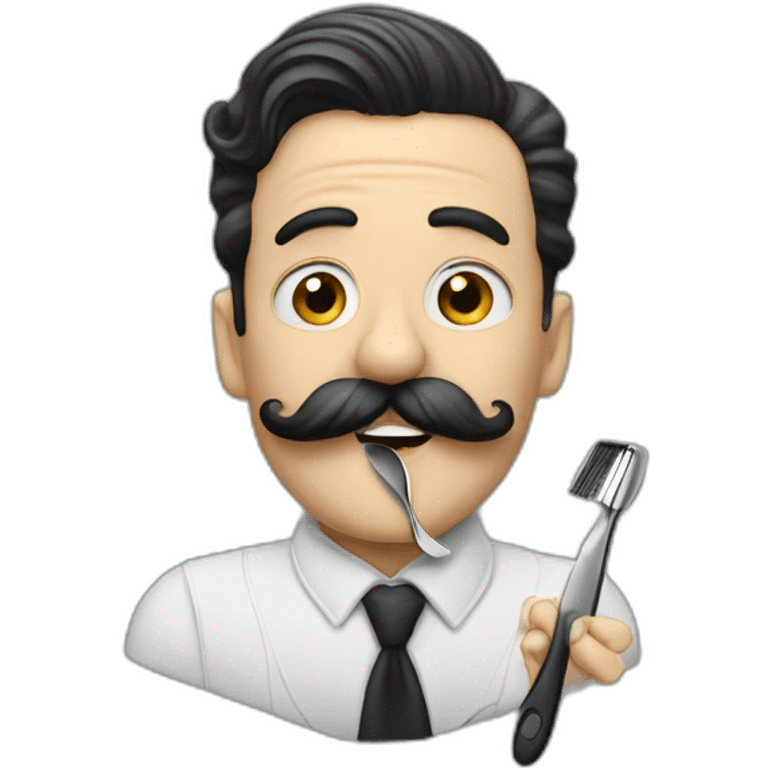 Chaplin razors his moustache emoji