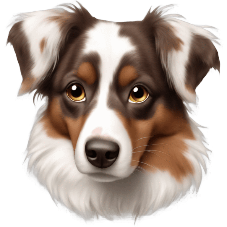 Mini red Merle Aussie emoji