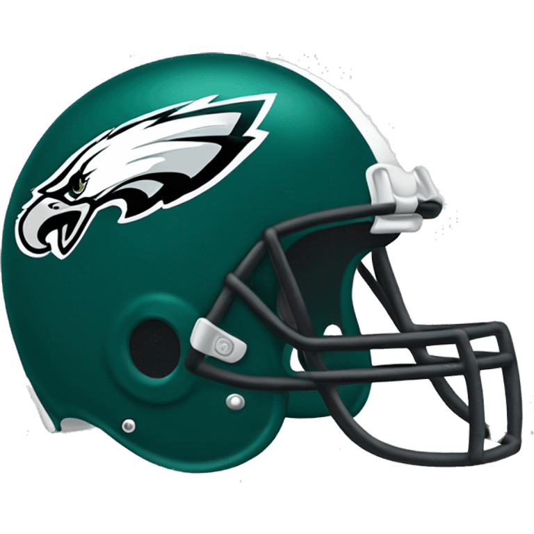 Philadelphia Eagles football helmet facing left emoji