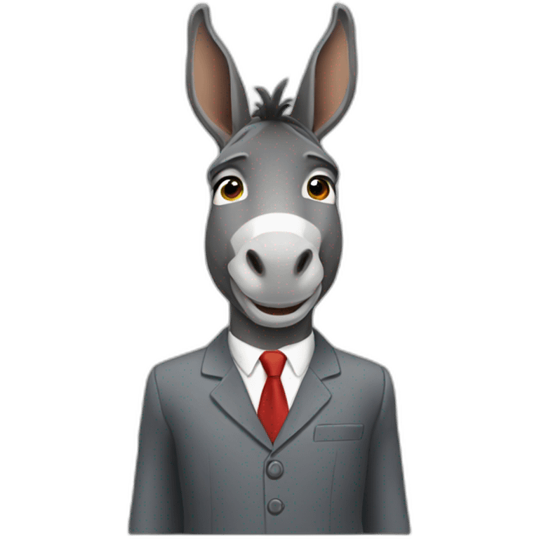 Donkey wearing a suit emoji