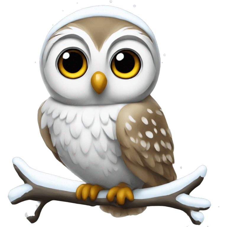 owl baby christmas snow emoji