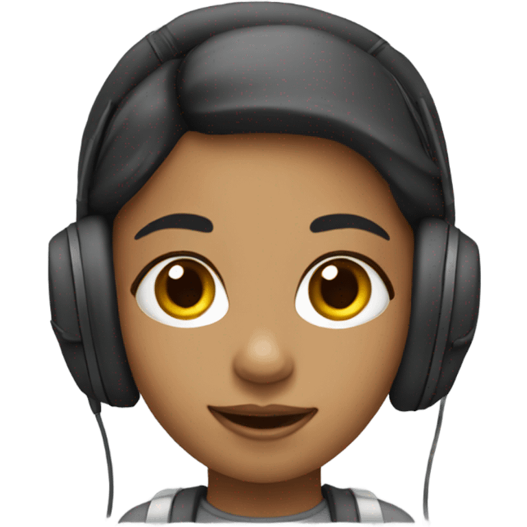 girl with headset emoji