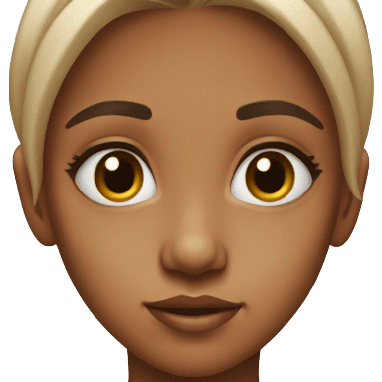 beautiful brown-eyed girl portrait emoji