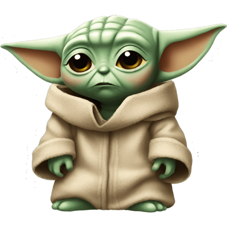 Baby yoda disappointed  emoji