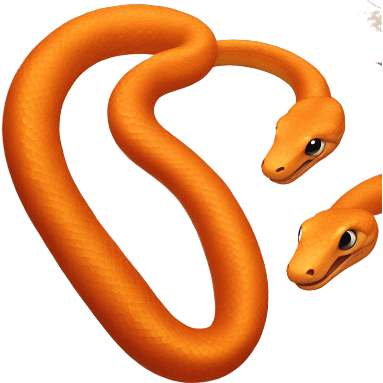 Orange snake  emoji