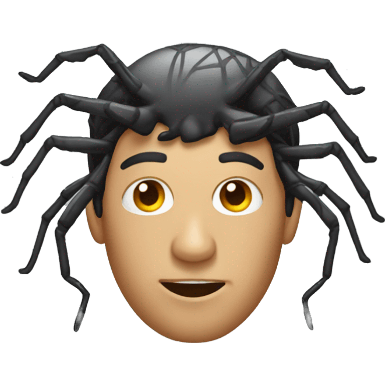 Man with spider on his head emoji