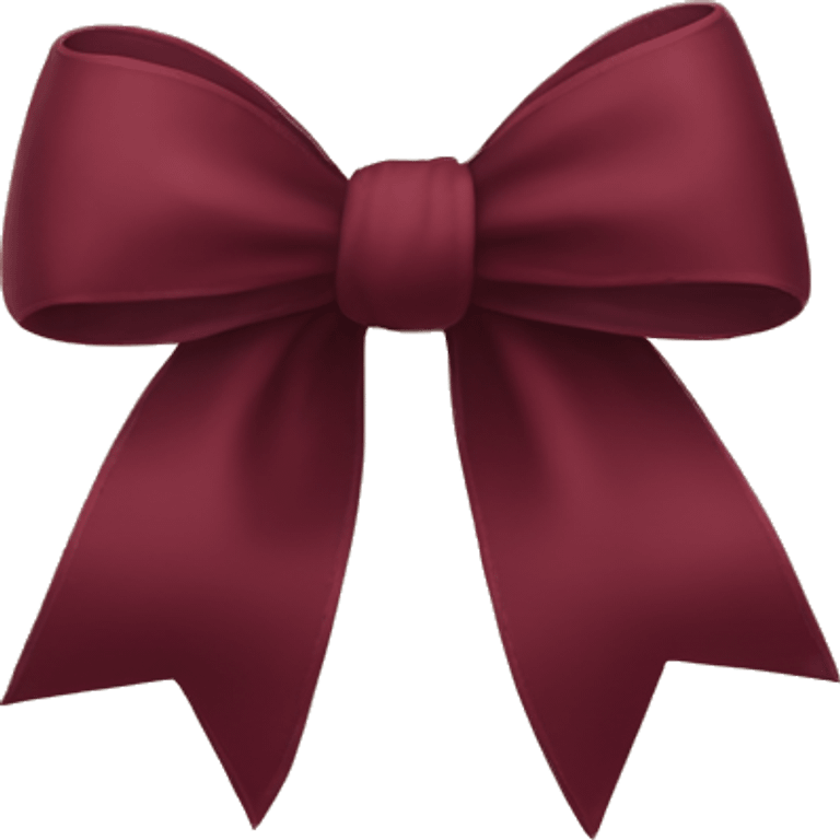 Burgundy bow  emoji