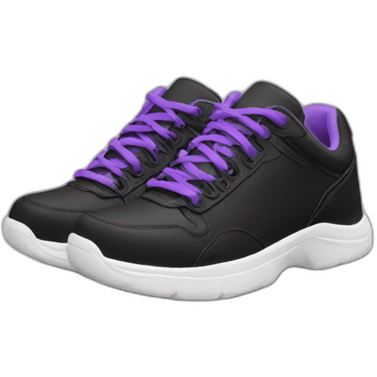 sneakers black and purple emoji