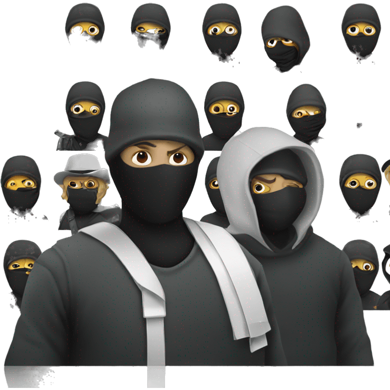 a robber with a black mask emoji