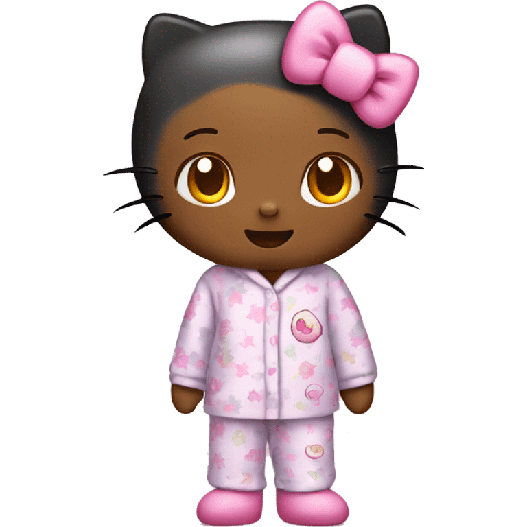 Hello kitty who is wearing pajama emoji