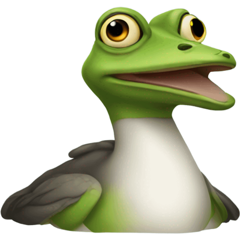 Frog goose hybrid emoji