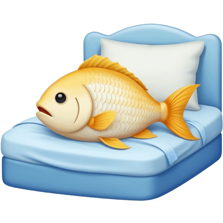 Fish in bed sleepinf emoji