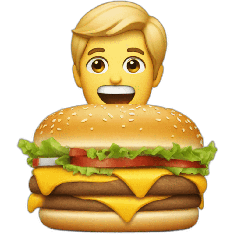 eating burger emoji