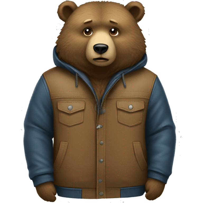 bear wear a jacket  emoji