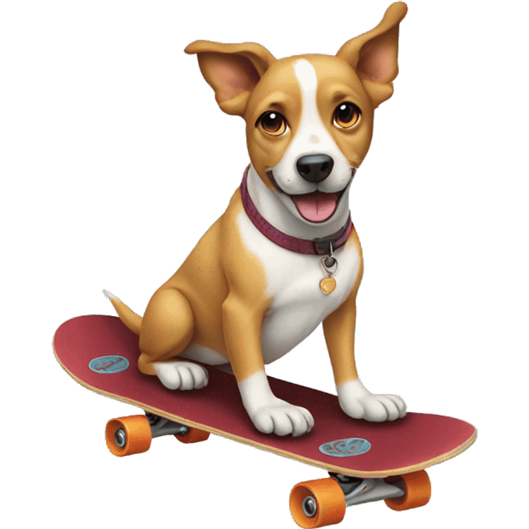 Dog on a skateboard  emoji