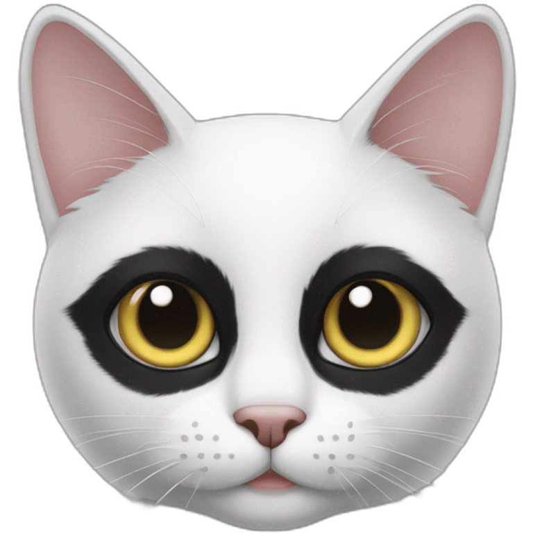 one-eyed black and white cat emoji