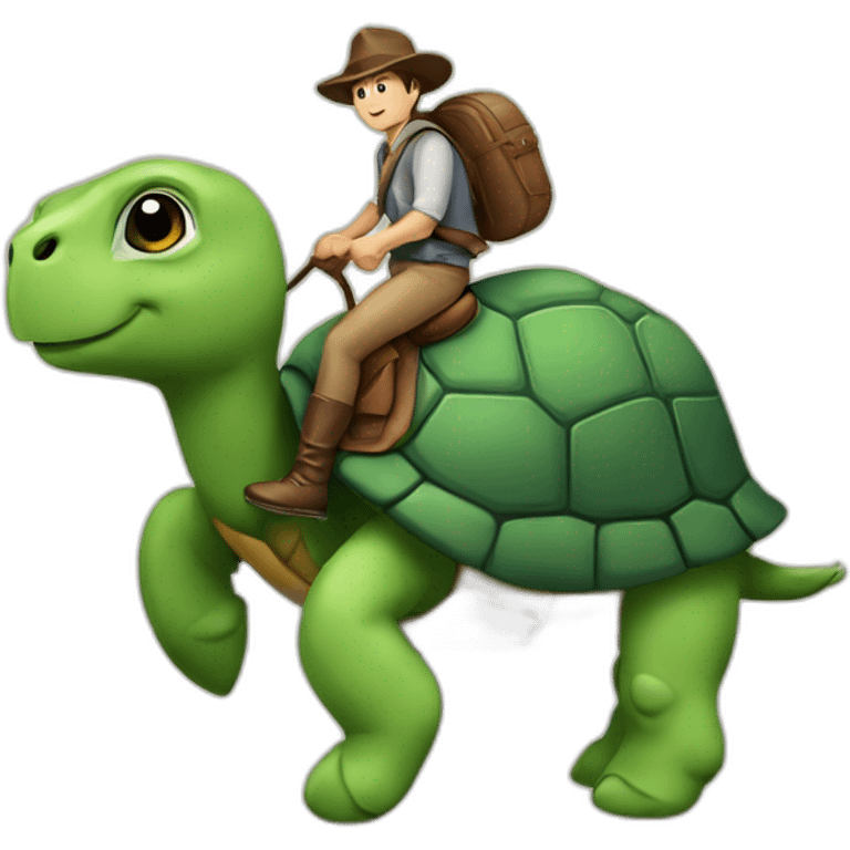 Tortue sur un cheval emoji