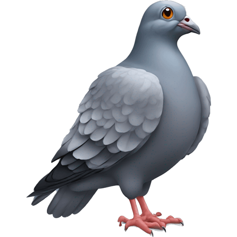 A pigeon with a broken foot emoji