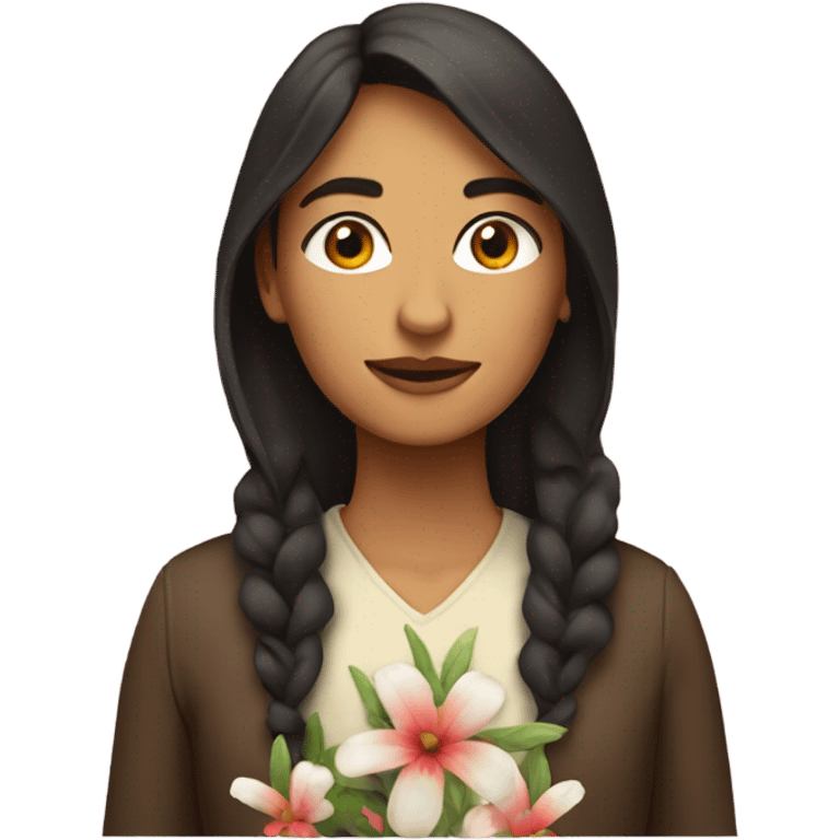 flor mujer emoji