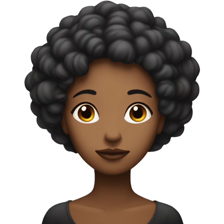 Black woman thing about her man emoji