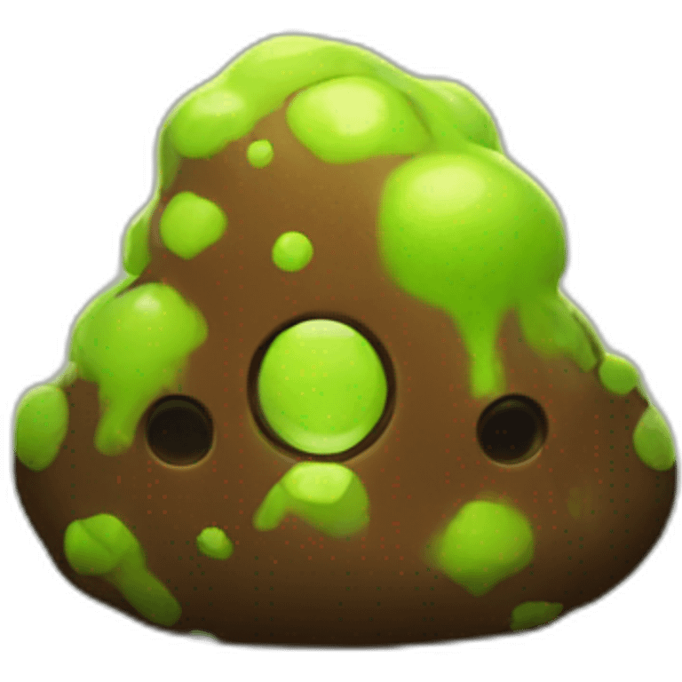 Radioactive poo emoji