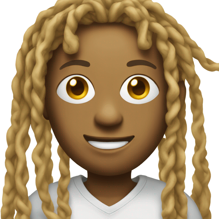 Juicebox with a gold chain and dreadlocks  emoji