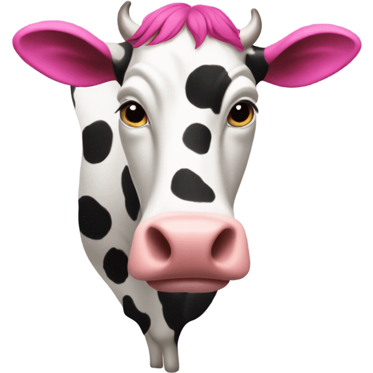 Pink cow emoji