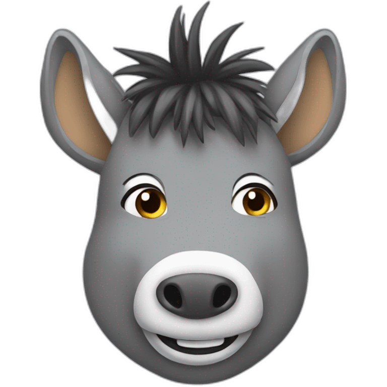 donkey with hair emoji