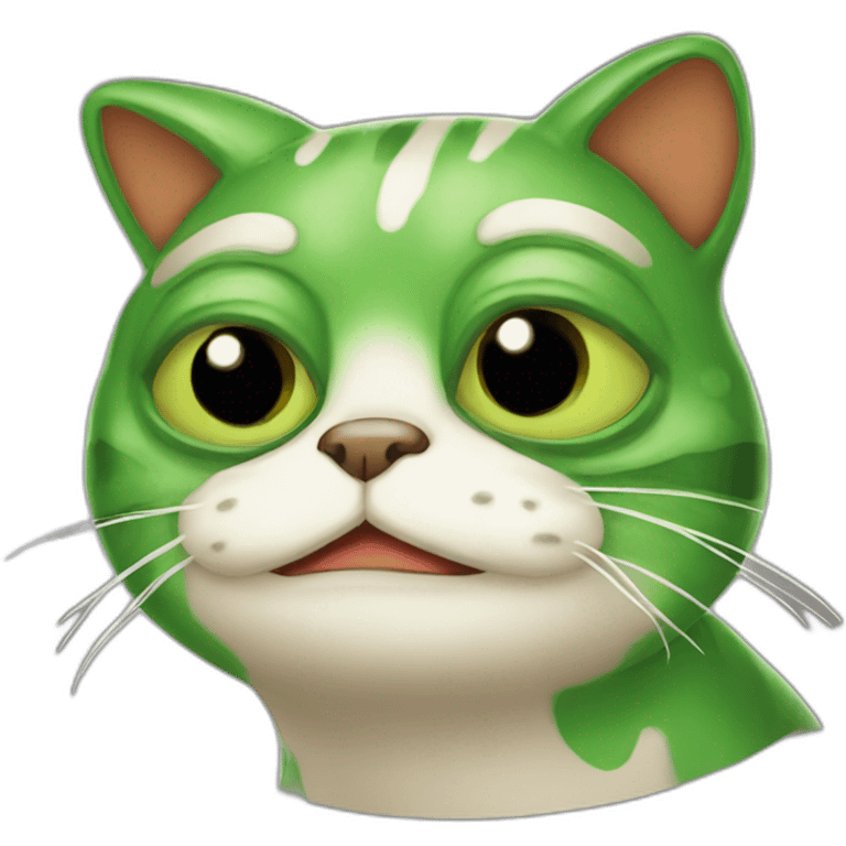 pepe the frog as a cat emoji