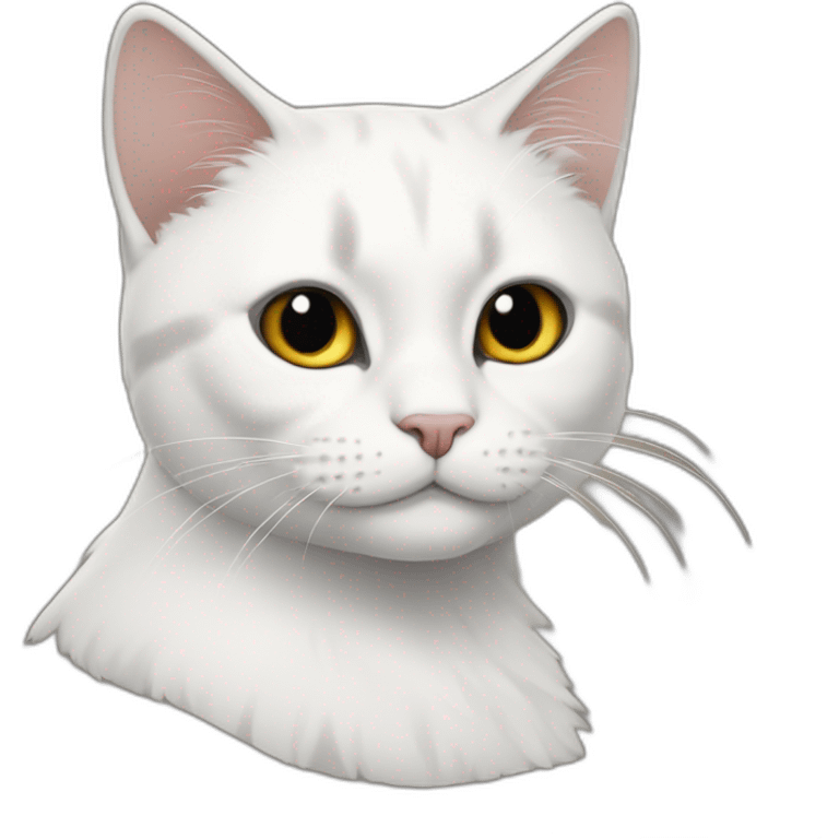 Gato blanco y negro  emoji