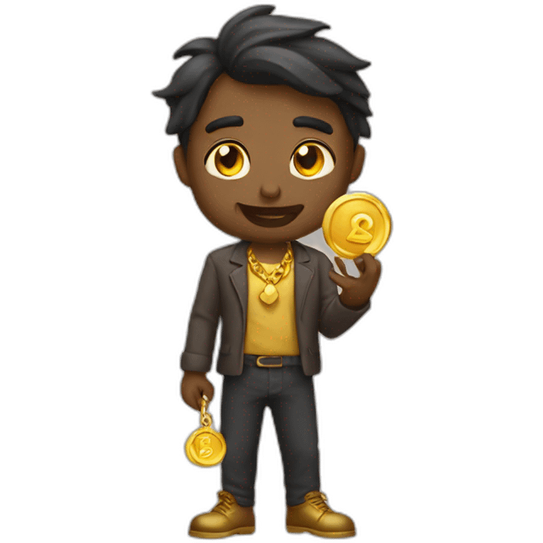 Greedy gold lover emoji