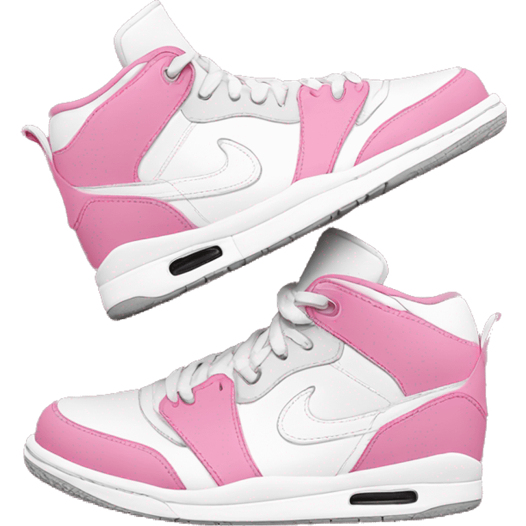 Jordan sneakers pink and white  emoji