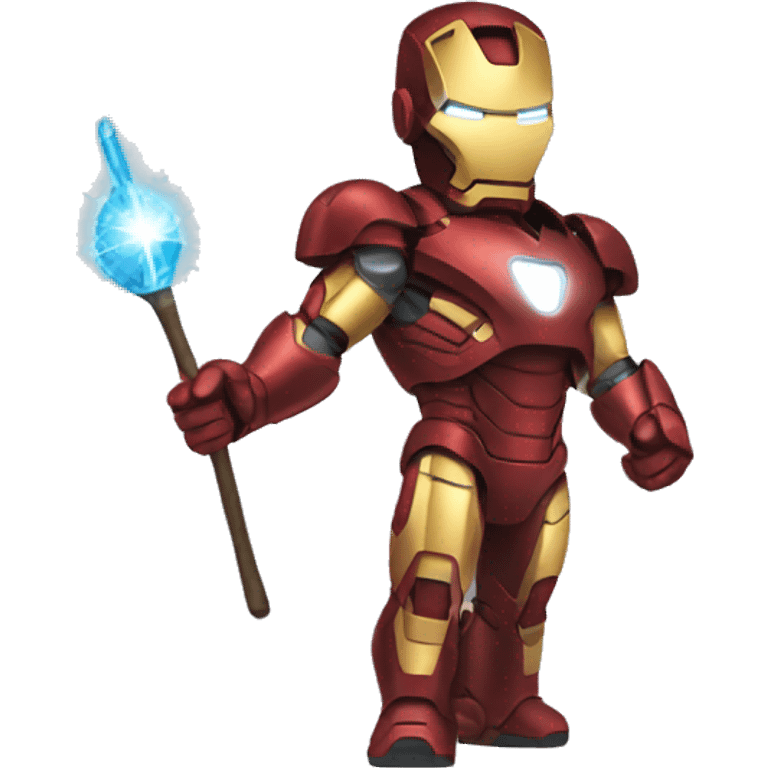 iron man holding a wand emoji