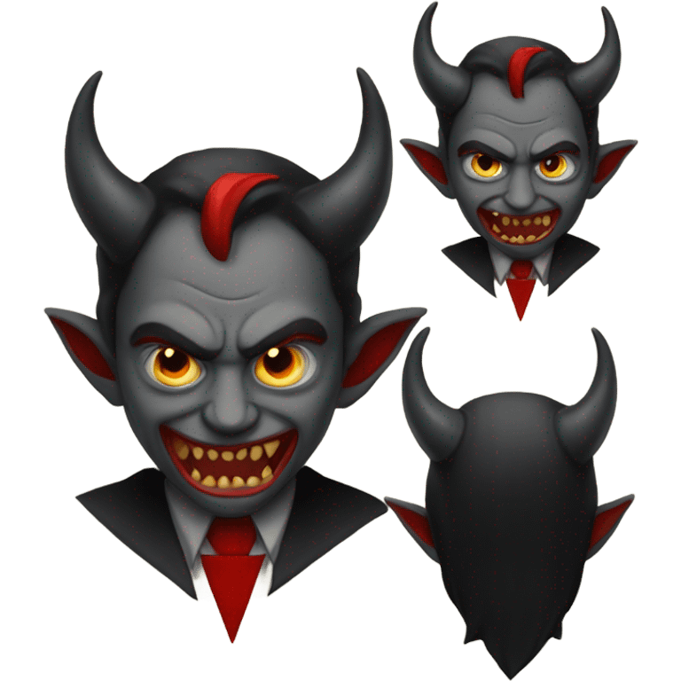 devil lucifer evil suit front and back emoji