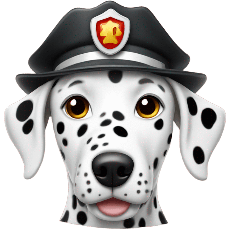 Dalmatian with a fireman hat ￼ emoji