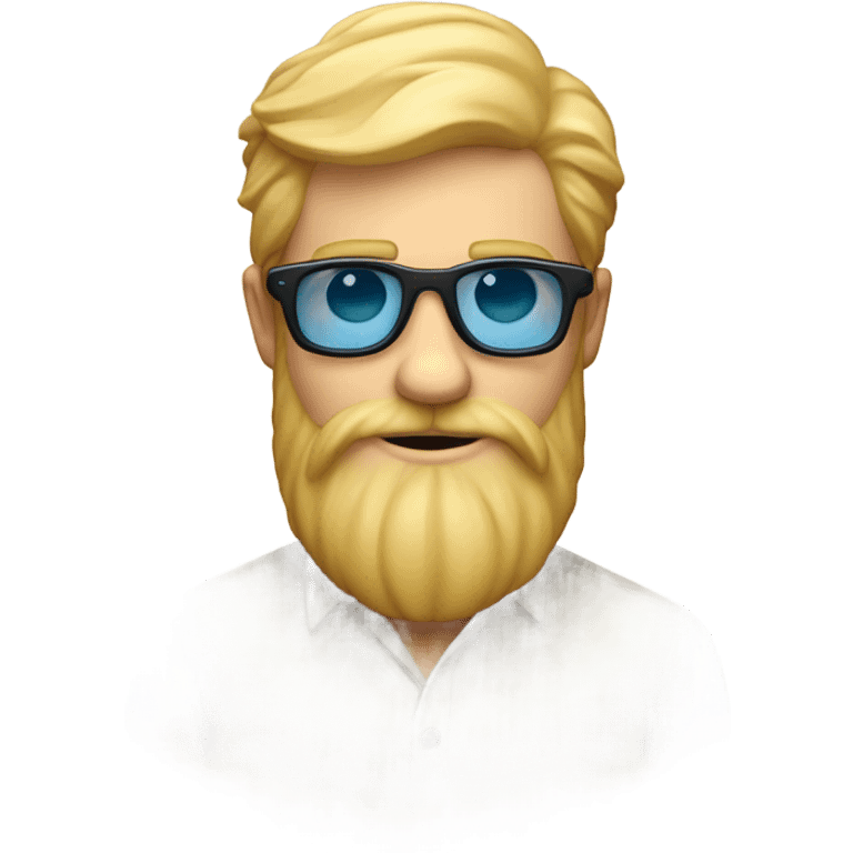 Un blond barbu avec des lunettes de soleil emoji