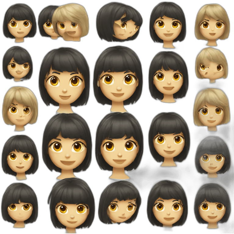 berlin girl with bangs emoji